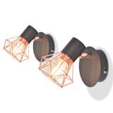 vidaXL 2 Wandleuchten mit 2 LED-Glühlampen 8 W