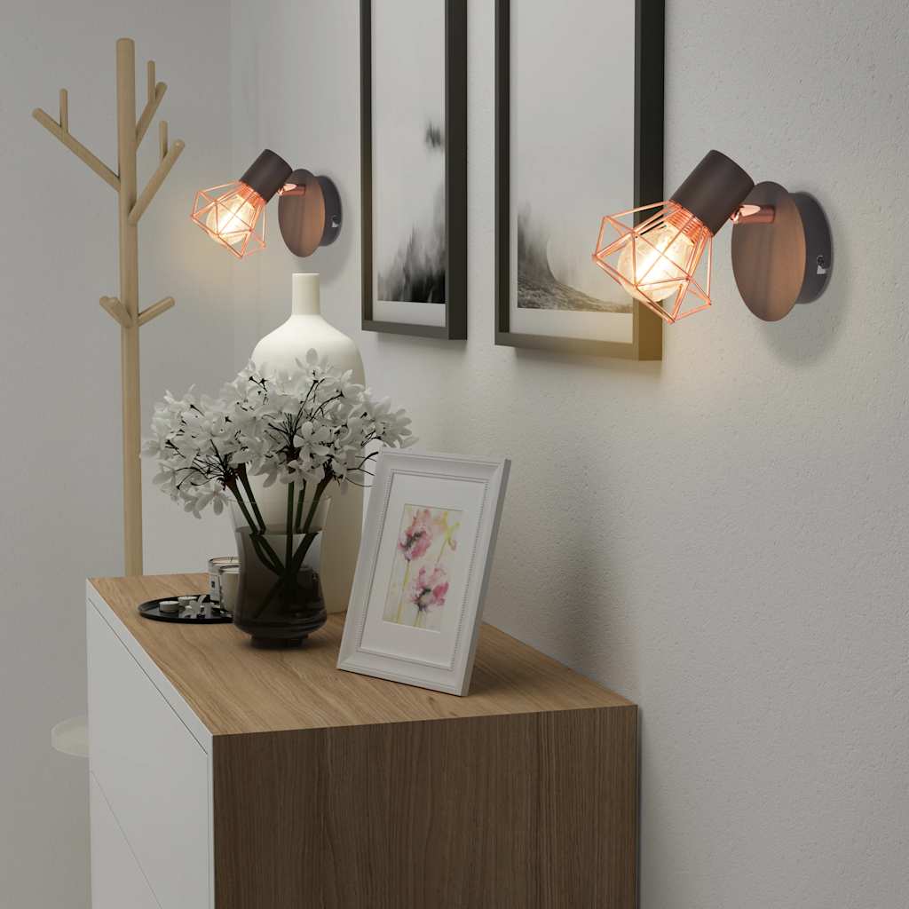 Thumbnail - vidaXL Wandleuchten 2 Stk. mit 2 LED-Glühlampen 8 W