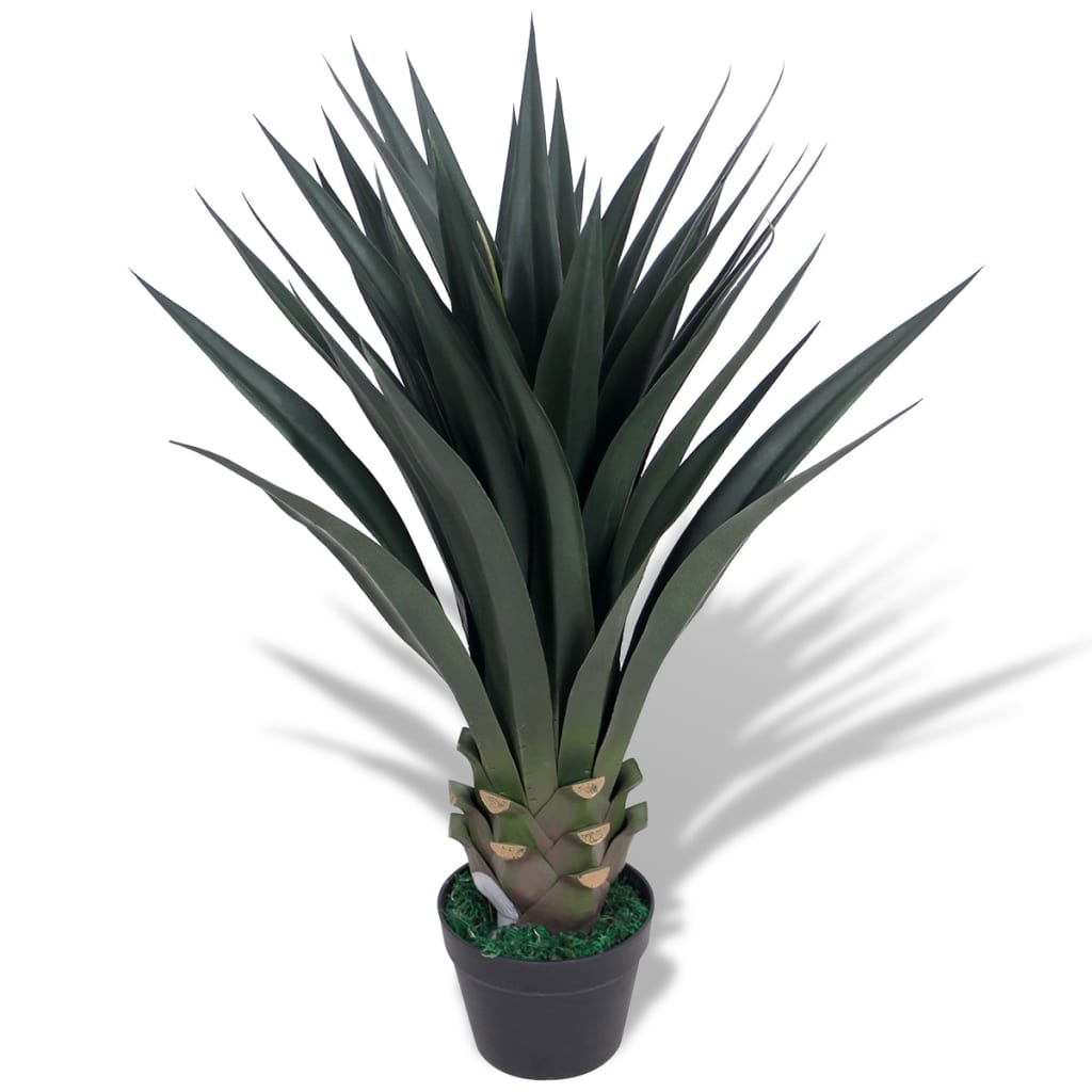 vidaXL Plantă artificială Yucca cu ghiveci, 90 cm, verde