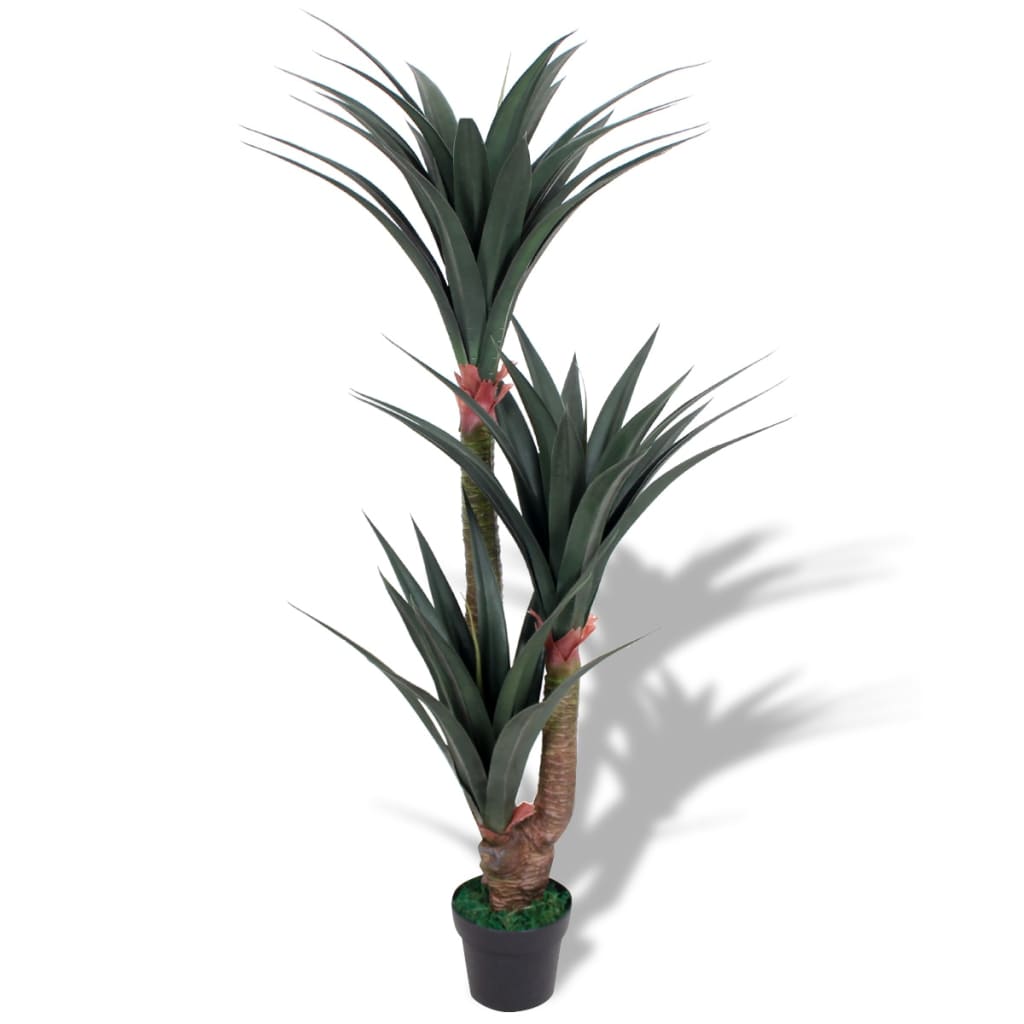 vidaXL Plantă artificială Yucca cu ghiveci, 155 cm, verde imagine vidaxl.ro