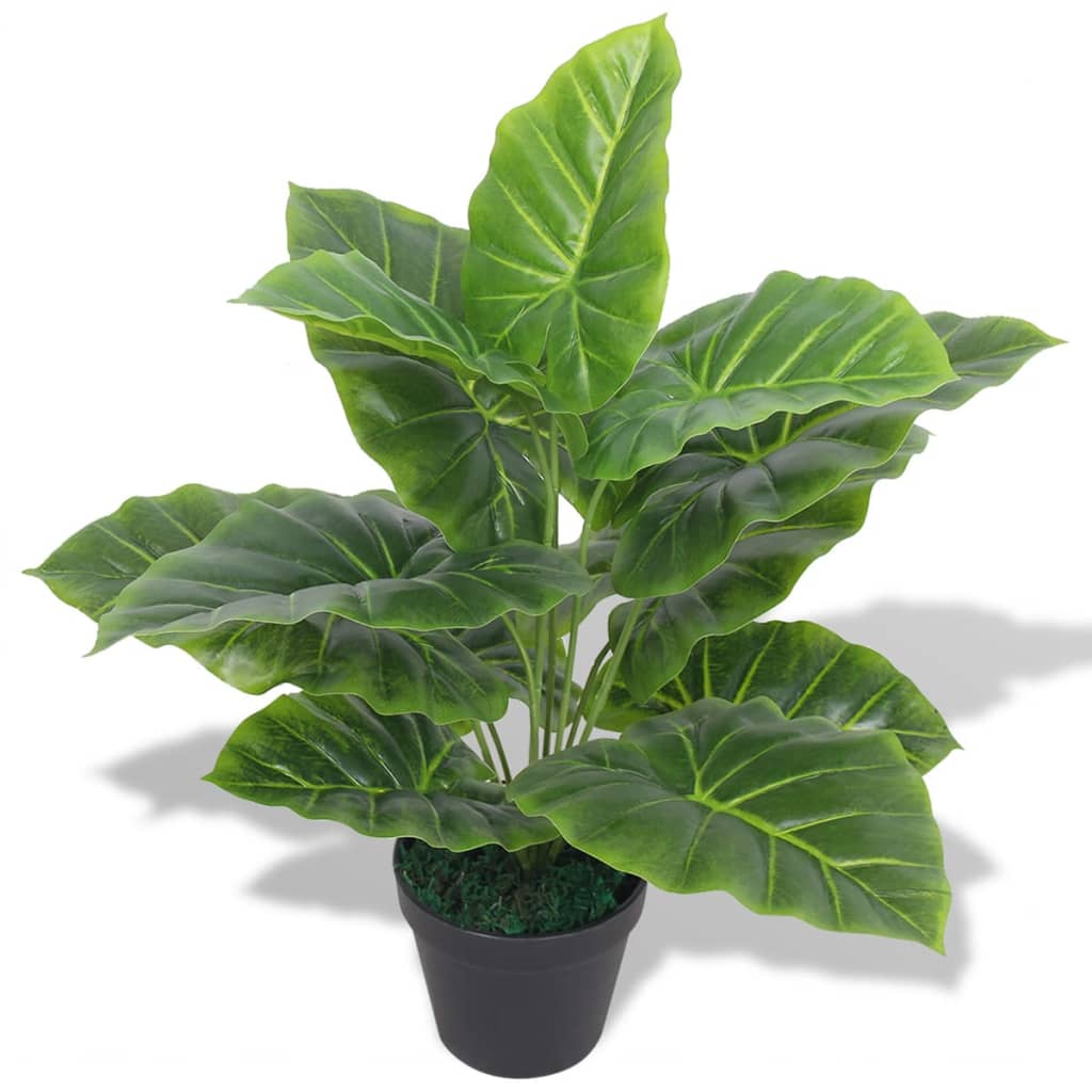 vidaXL Plantă artificială Taro cu ghiveci, 45 cm, verde de la vidaxl imagine noua
