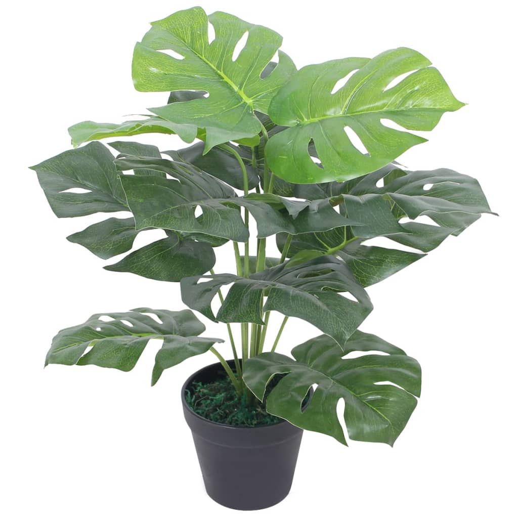 vidaXL Plantă artificială Monstera cu ghiveci, 45 cm, verde de la vidaxl imagine noua