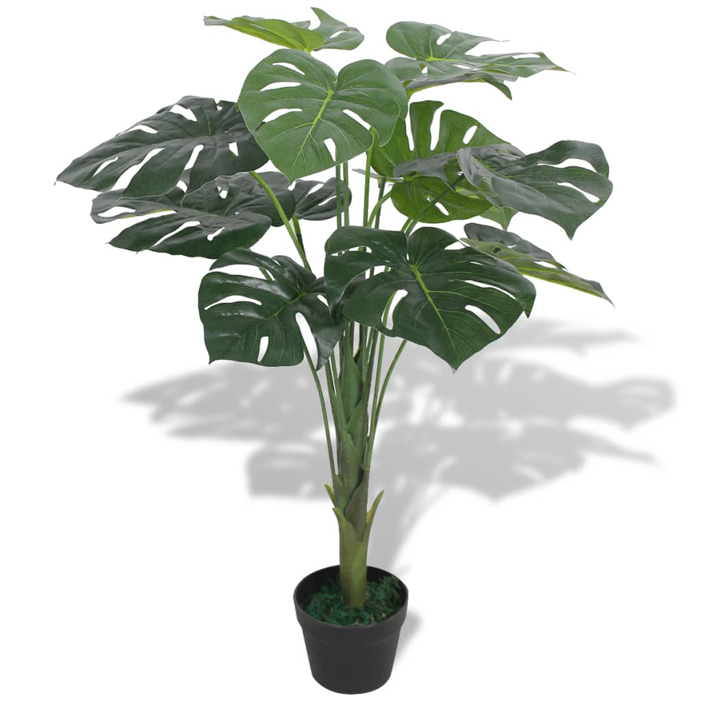 vidaXL Künstliche Monstera Fensterblatt mit Topf 70 cm Grün