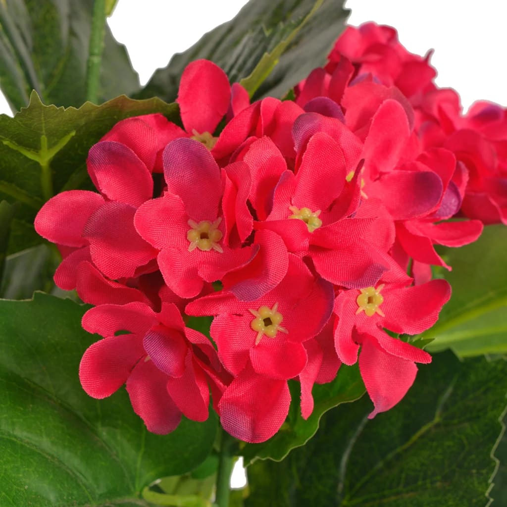 VidaXL - vidaXL Kunst hortensia plant met pot 60 cm rood