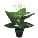 vidaXL Planta jarro artificial com vaso 45 cm branco