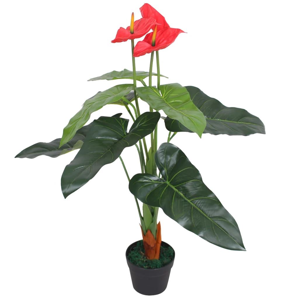 Petrashop  Umělá rostlina toulitka s květináčem 90 cm červenožlutá