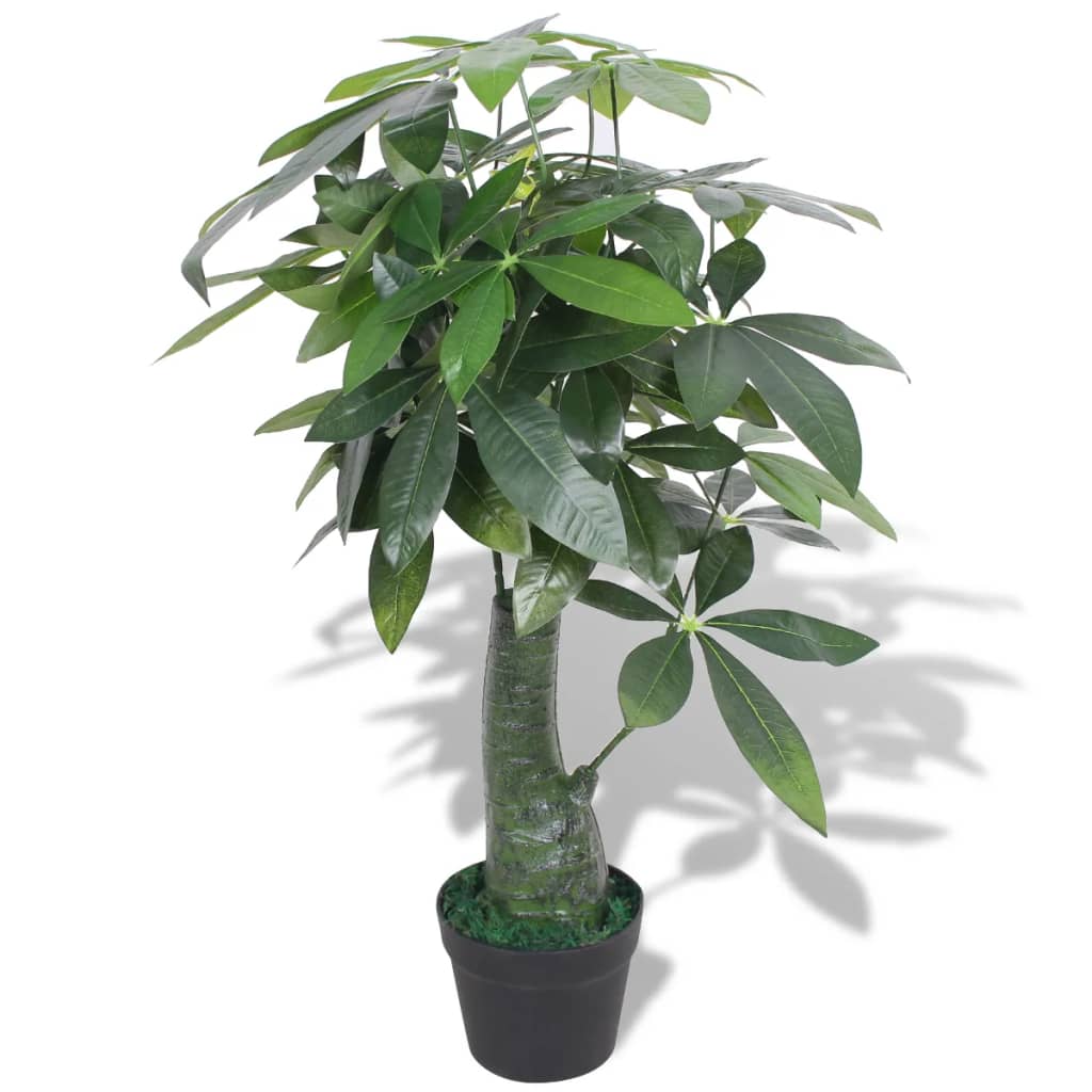 vidaXL Plantă artificială Arborele norocos cu ghiveci, 85 cm, verde