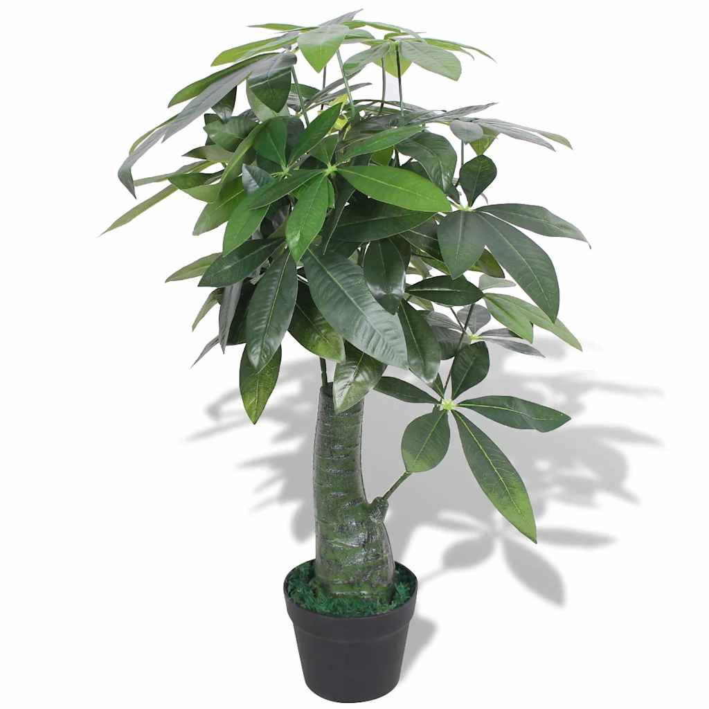 vidaXL Plantă artificială Arborele norocos cu ghiveci, 85 cm, verde