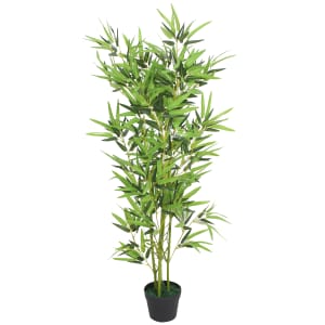 vidaXL kunsttaim bambus potiga 120 cm, roheline