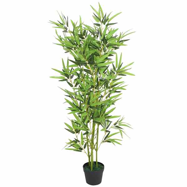 vidaXL kunsttaim bambus potiga 120 cm, roheline