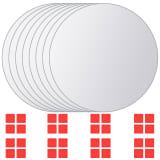 vidaXL 8 pcs Mirror Titles Round Glass