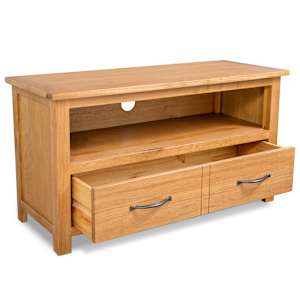 TV stolek 90 x 35 x 48 cm masivní dubové dřevo - obrázek 2