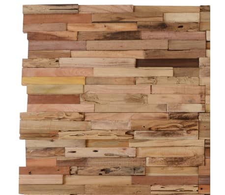 vidaXL Panouri placare pereți 1m², 10 buc., lemn de tec reciclat