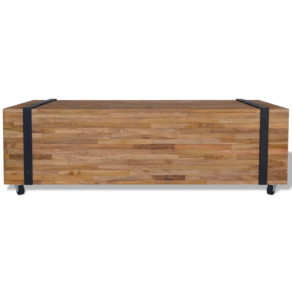 VidaXL - vidaXL Salontafel teakhout 110x45x35 cm