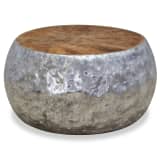 vidaXL Table basse Aluminium Teck 60 x 60 x 30 cm