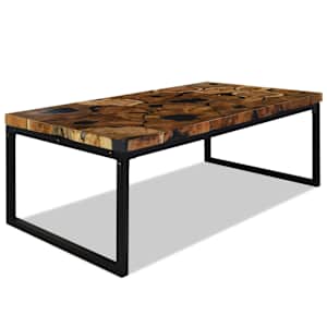 Konferenční stolek teak a pryskyřice 110 x 60 x 40 cm - obrázek 5
