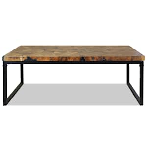 Konferenční stolek teak a pryskyřice 110 x 60 x 40 cm - obrázek 6