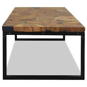 Konferenční stolek teak a pryskyřice 110 x 60 x 40 cm - obrázek 7