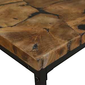 Konferenční stolek teak a pryskyřice 110 x 60 x 40 cm - obrázek 9