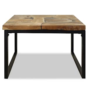 Konferenční stolek, teak a pryskyřice, 60x60x40 cm - obrázek 6
