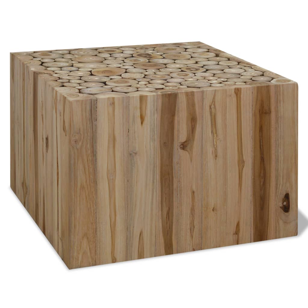 vidaXL Couchtisch Teakholz 50x50x35 cm