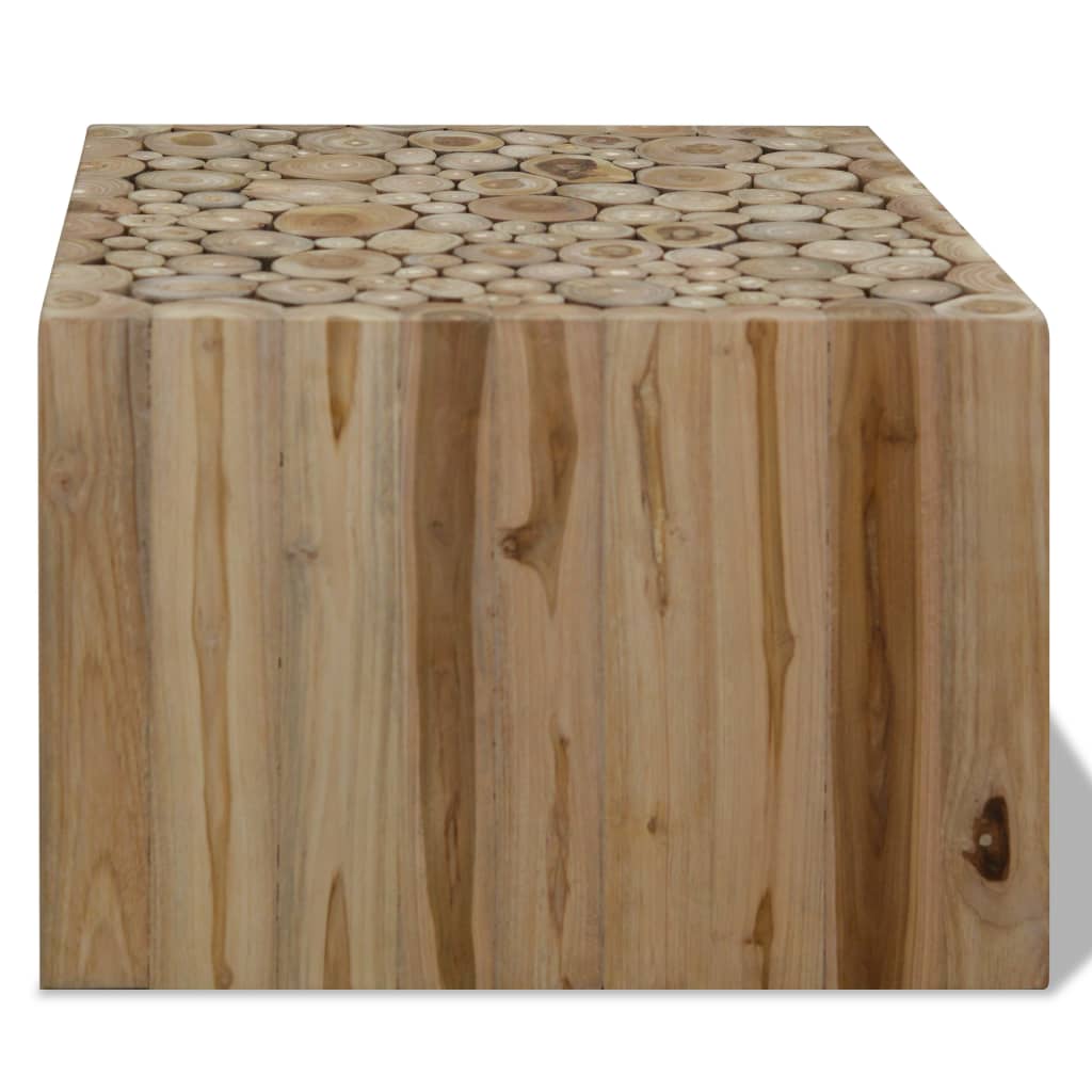 vidaXL Salontafel 50x50x35 cm echt teakhout afbeelding