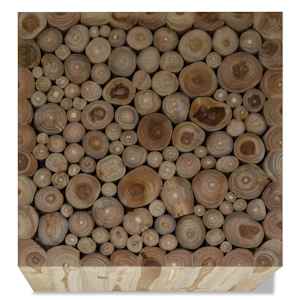 Konferenční stolek, pravý teak, 50x50x35 cm - obrázek 3