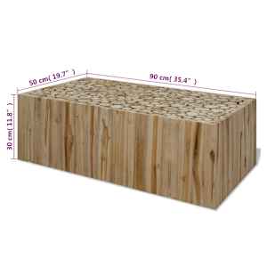 Konferenční stolek pravý teak 90 x 50 x 30 cm - obrázek 7