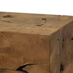 Konferenční stolek, pravý teak, 50x50x35 cm, hnědý - obrázek 5