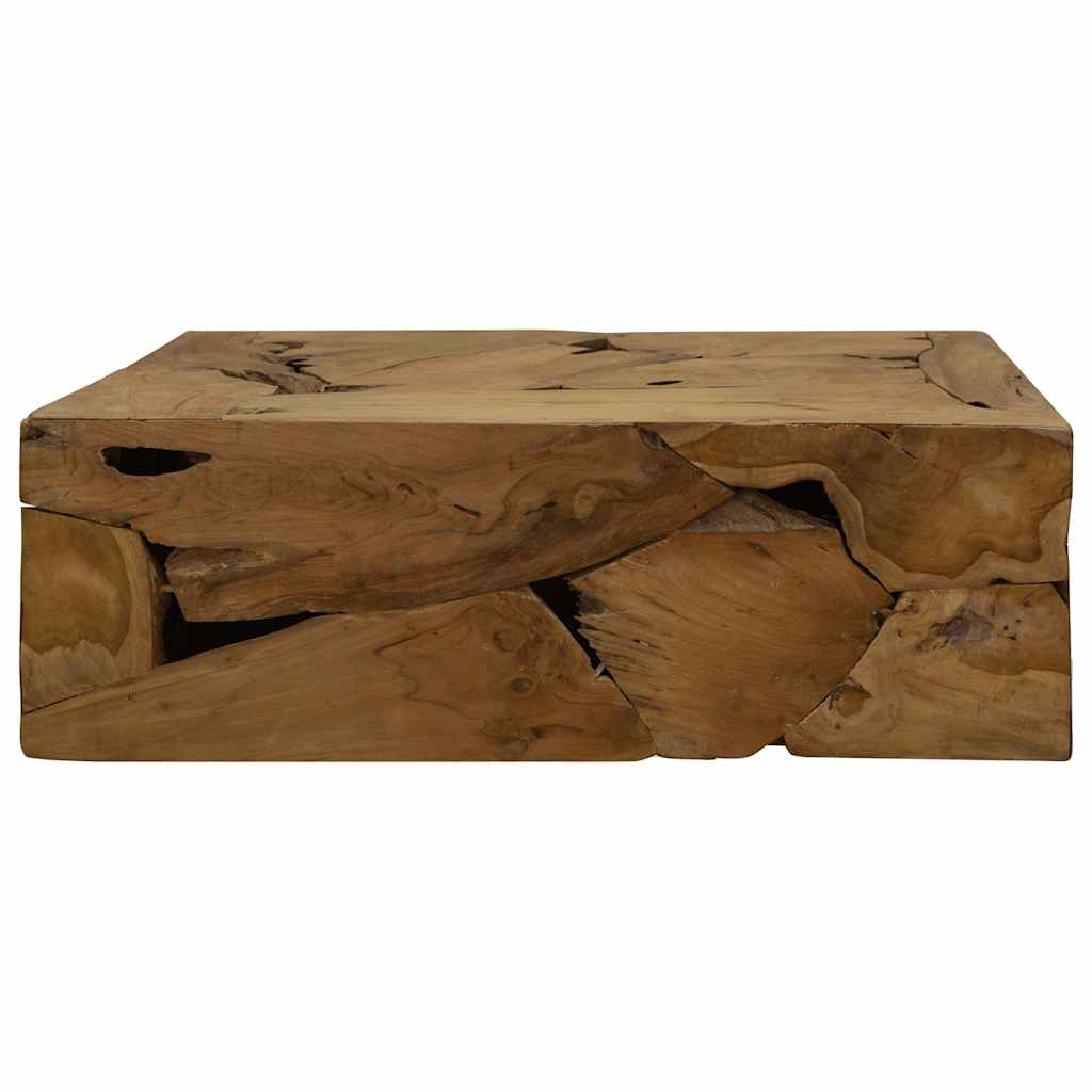 vidaXL barna, valódi tíkfa dohányzóasztal 90x50x30 cm