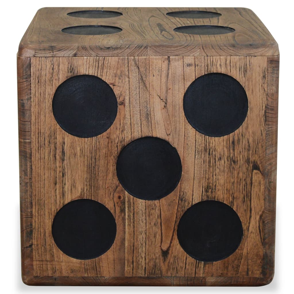 Úložný box mindi dřevo 40 x 40 x 40 cm design hrací kostky