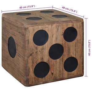 Úložný box mindi dřevo 40 x 40 x 40 cm design hrací kostky - obrázek 5