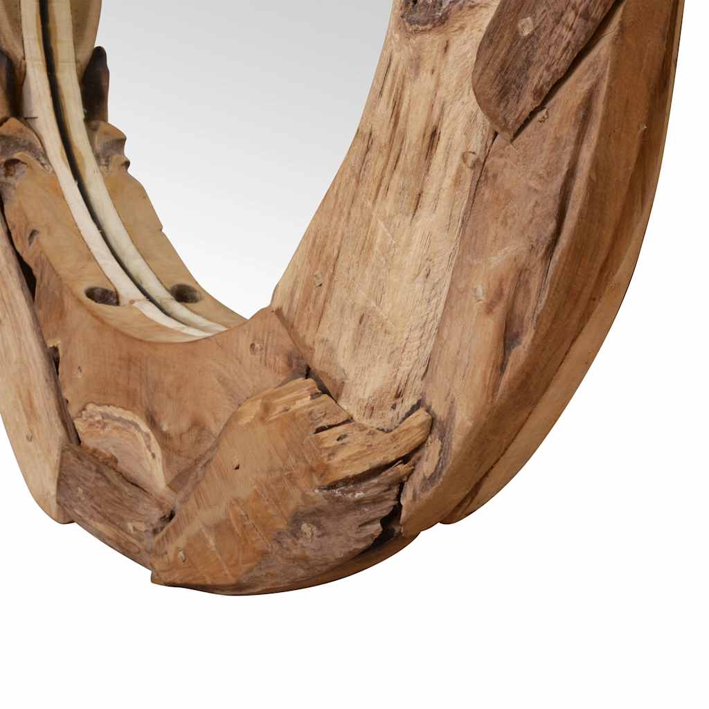 Miroir Décoratif Teck 60 Cm Rond VidaXL 18 width=274