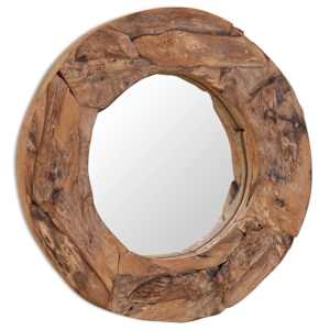 Dekorativní zrcadlo teak 60 cm kulaté - obrázek 4