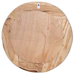 Dekorativní zrcadlo, kulaté, teak, 80 cm - obrázek 9