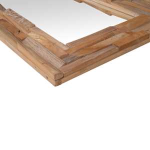 Dekorativní zrcadlo teak 120 x 60 cm obdélníkové - obrázek 9
