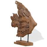 vidaXL Scultura Pesce in Teak 40x12x57 cm