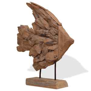 Socha ryby Teak 40x12x57 cm - obrázek 3