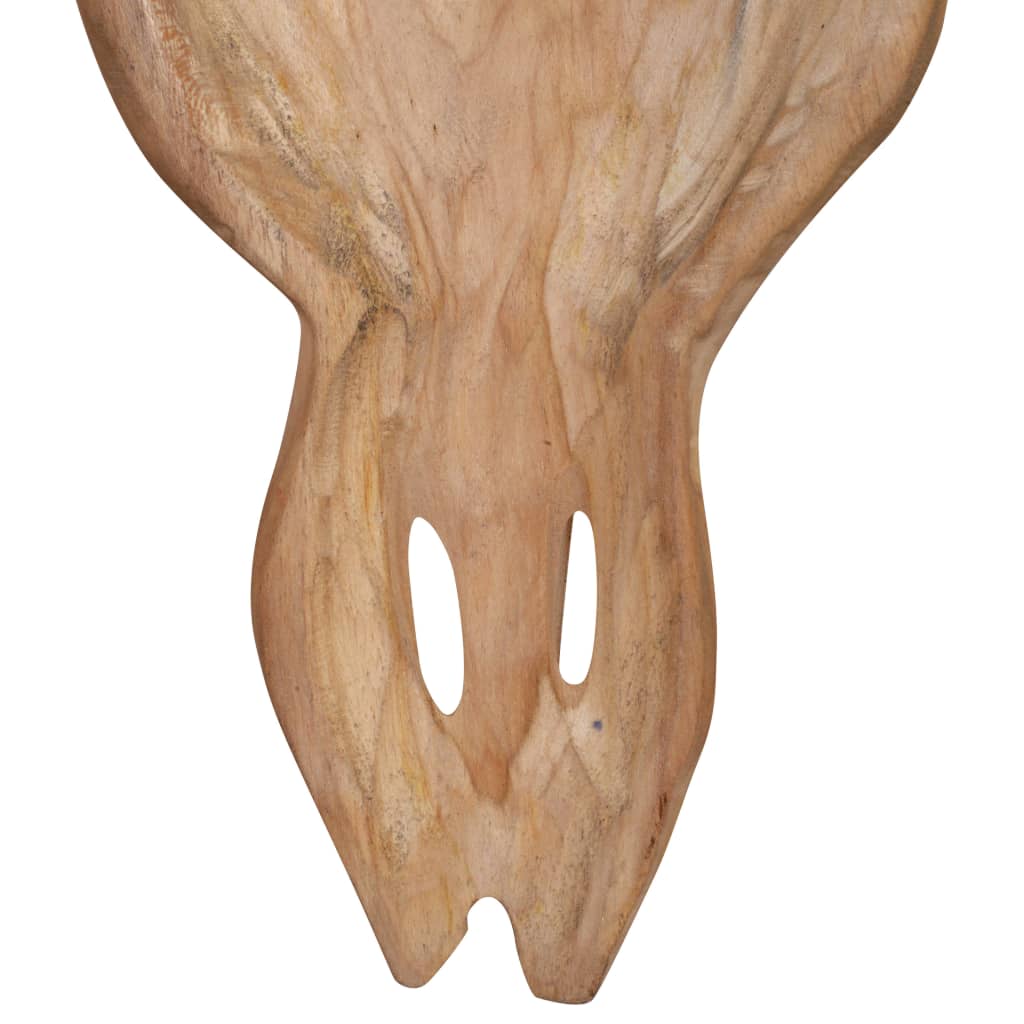 Bika koponya fali-dísz tíkfából 69 x 6 x 60 cm 