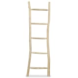 vidaXL Towel Ladder with 5 Rungs Teak 45x150 cm Natural