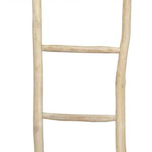 Věšák na ručníky s 5 příčlemi, přírodní teak, 45x150 cm - obrázek 2