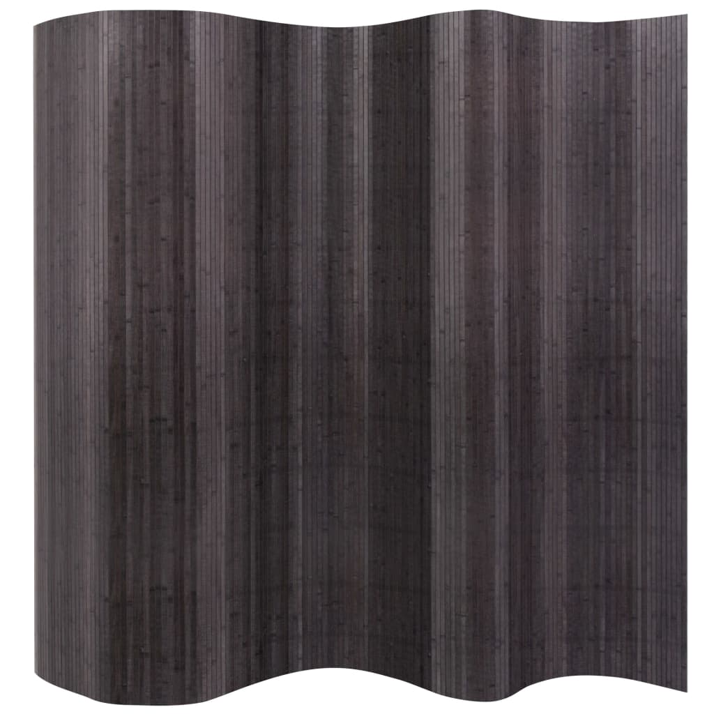 Image of vidaXL Room Divider Bamboo Grey 250x165 cm