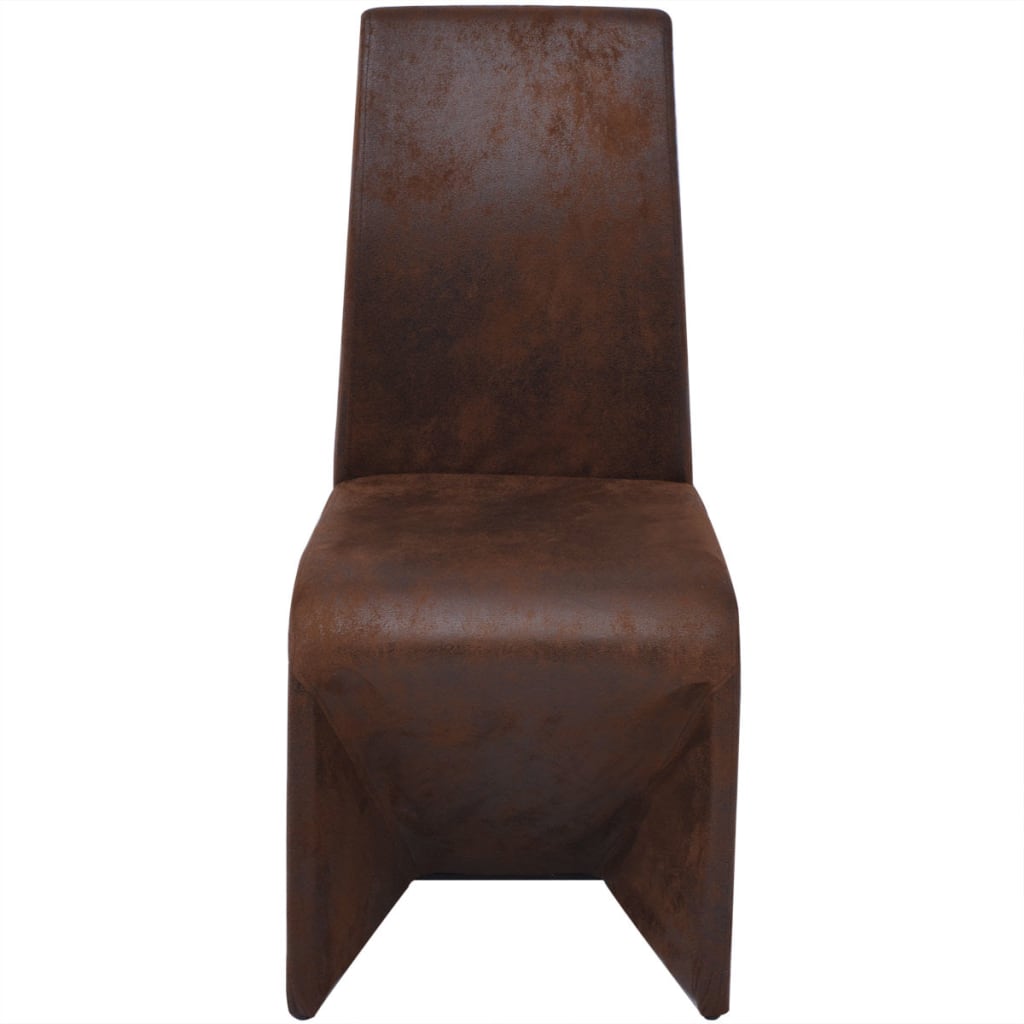 vidaXL Blagovaonske stolice od tkanine 6 kom smeđe