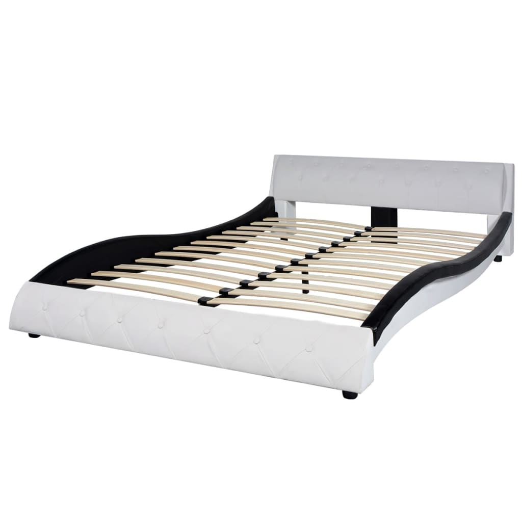 

vidaXL Bed met traagschuim matras kunstleer 140x200 cm