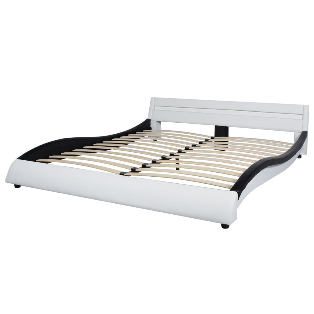 

vidaXL Bed met traagschuim matras LED kunstleer 180x200 cm