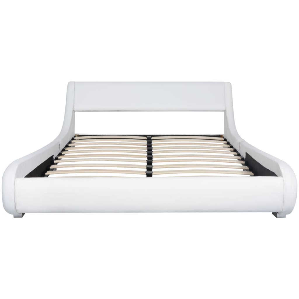 

vidaXL Bed met matras kunstleer wit 140x200 cm