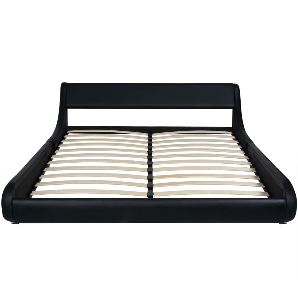 

vidaXL Bed met matras kunstleer zwart 160x200 cm