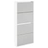 vidaXL 4 sahtliga kingakapp peegliga valge 63 x 17 x 134 cm
