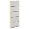 vidaXL kingakapp 5 korrust, peegliga, tamm 63 x 17 x 169,5 cm