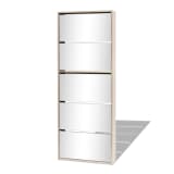 vidaXL Scarpiera 5 Strati a Specchio in Rovere 63x17x169,5 cm